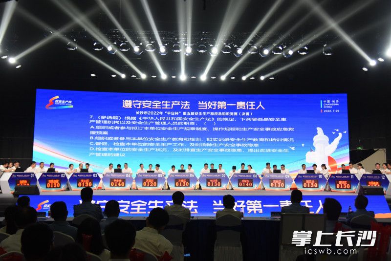 比賽現(xiàn)場,，12支代表隊展開激烈角逐。均為長沙晚報全媒體記者 劉琦 攝