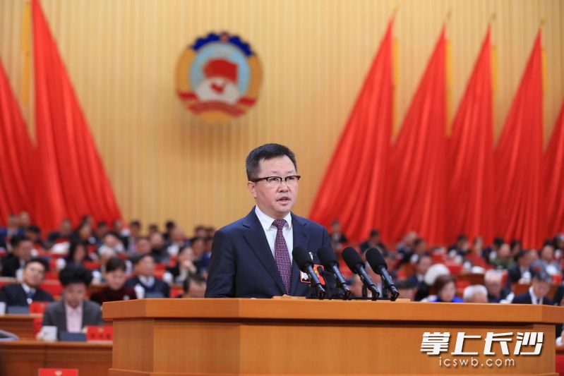省政協(xié)委員、萬興科技董事長吳太兵發(fā)言,。 通訊員 王宇軒 攝