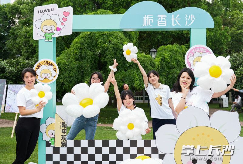 游客們正在打卡拍照,。