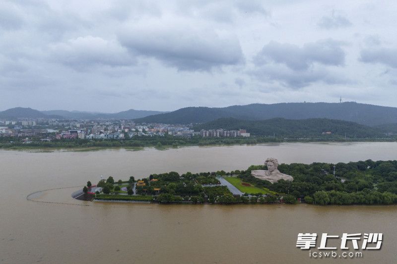 2024年6月24日15時的橘子洲實景,。