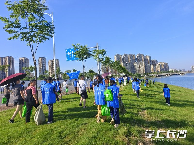 “河小青”暑期在行動(dòng),。長沙晚報(bào)通訊員 郭洪波 攝。
