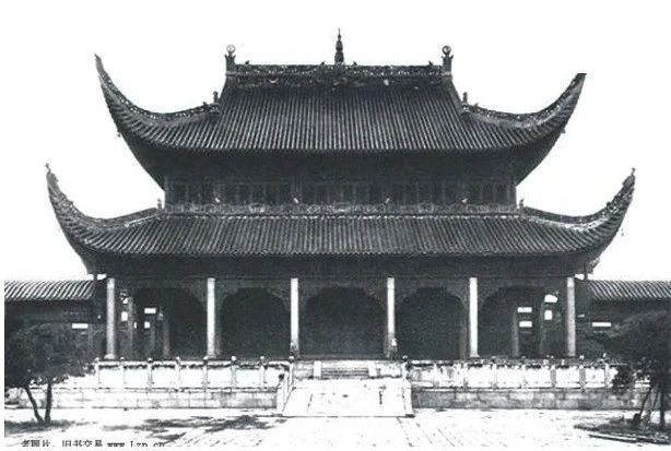 長沙府學(xué)宮大成殿老照片,。圖片來源：長沙自然資源和規(guī)劃微信公眾號