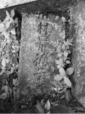 岳麓山上的“道林景德二寺”古碑,。