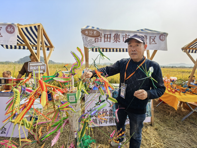 72歲的棕編非遺傳承人蘇懷世通過打扣,、穿刺、縫合等方法，各式各樣的飛禽走獸,、花鳥蟲魚從指尖誕生,。長沙晚報全媒體記者 張禹 攝