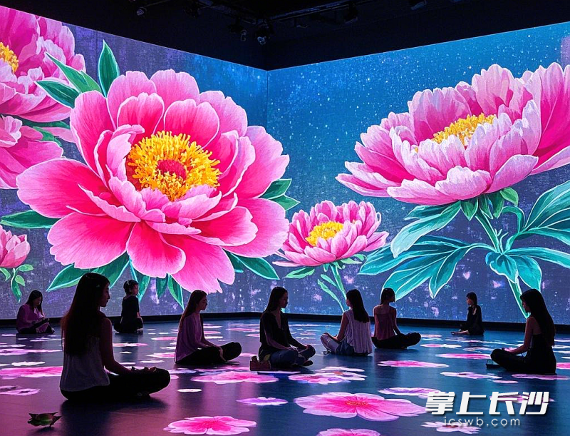 芒果未來藝術中心牡丹花開,，營造浪漫,。均為受訪單位 供圖