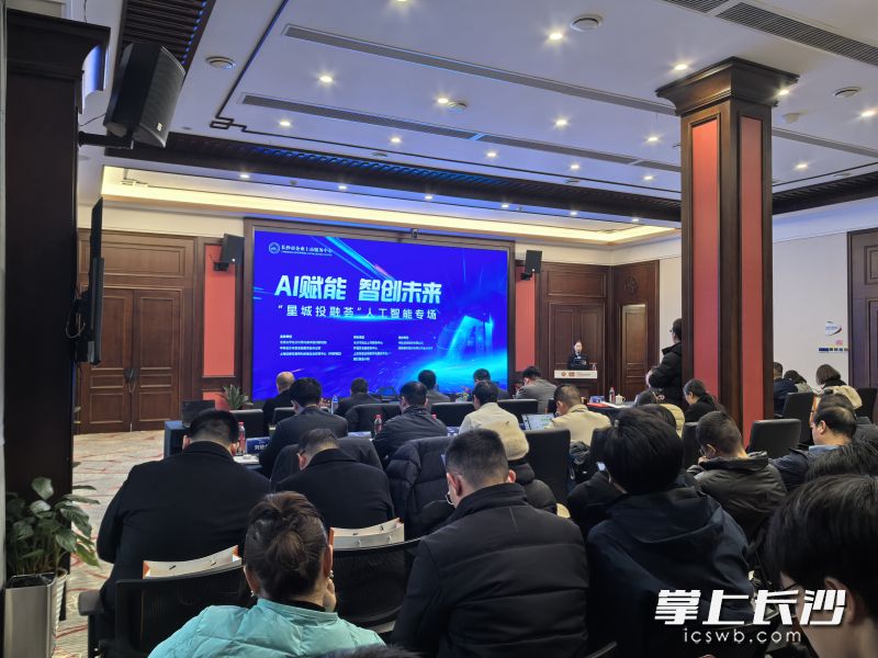“AI賦能 智創(chuàng)未來”-“星城投融薈”人工智能專場活動舉行,。 均為長沙晚報全媒體記者范宏歡攝