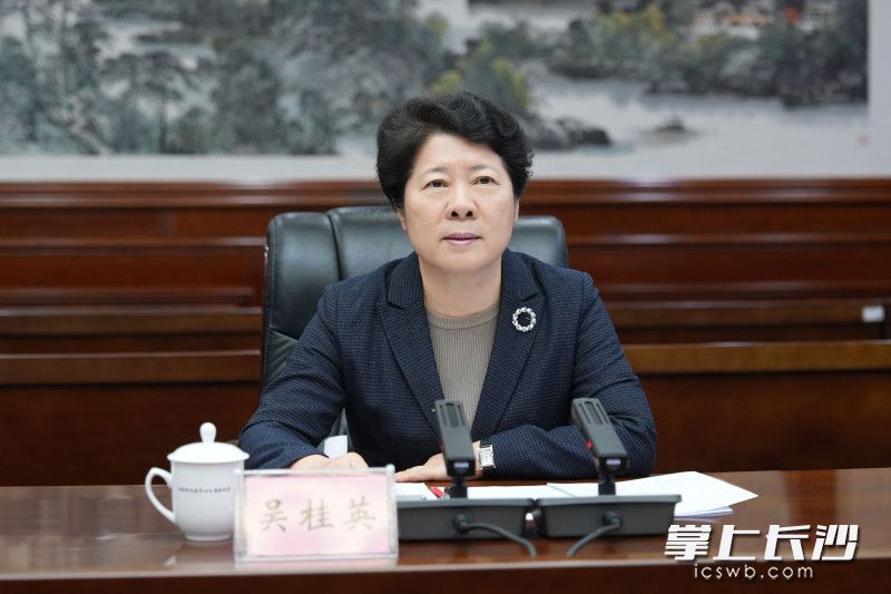 吳桂英講話,。 均為長沙晚報全媒體記者郭雨滴攝