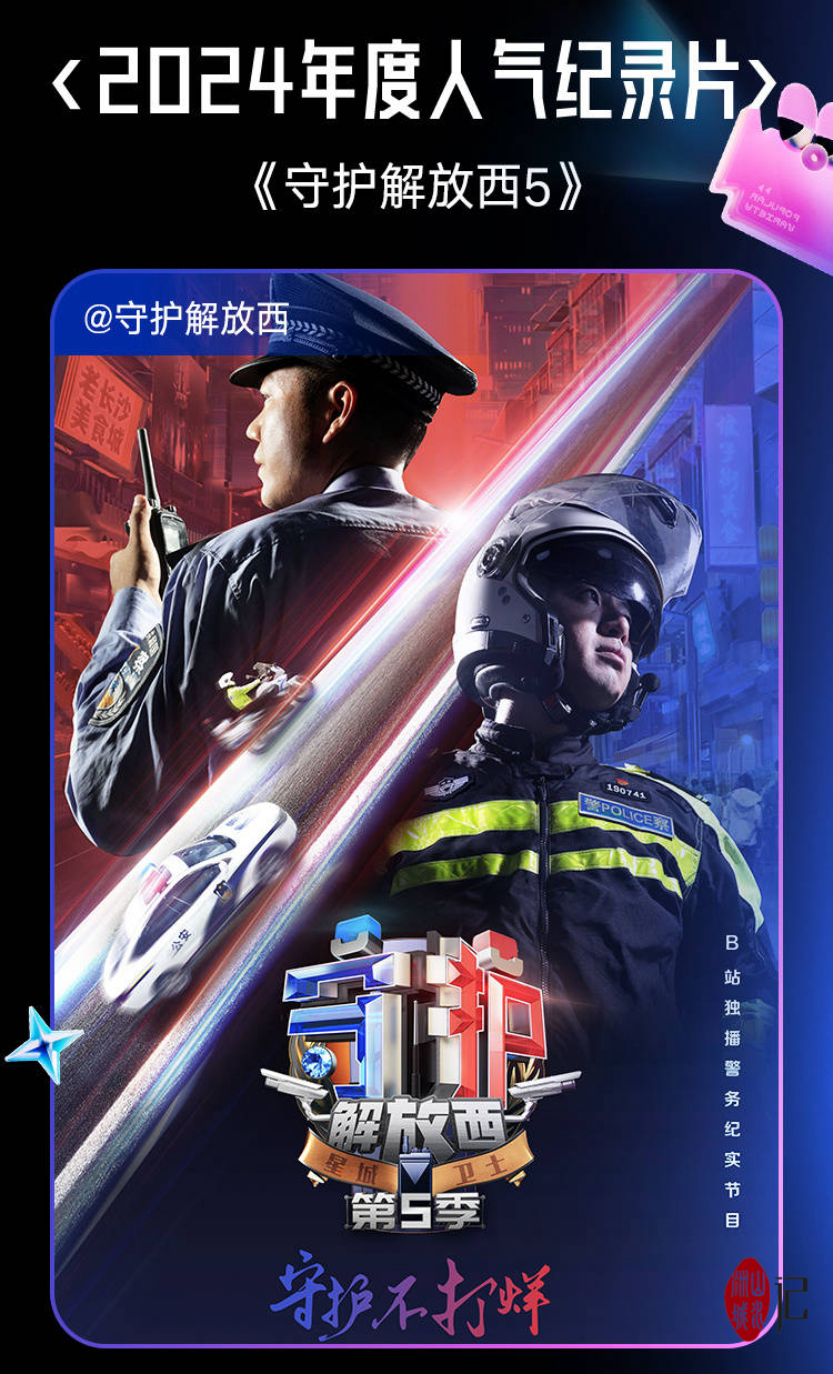 《守護(hù)解放西5》入選微博綜藝大賞2024年度人氣紀(jì)錄片,。圖源：《守護(hù)解放西》官方微博
