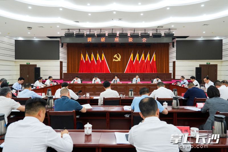 調(diào)研座談會(huì)現(xiàn)場,。 均為長沙晚報(bào)全媒體記者郭雨滴攝
