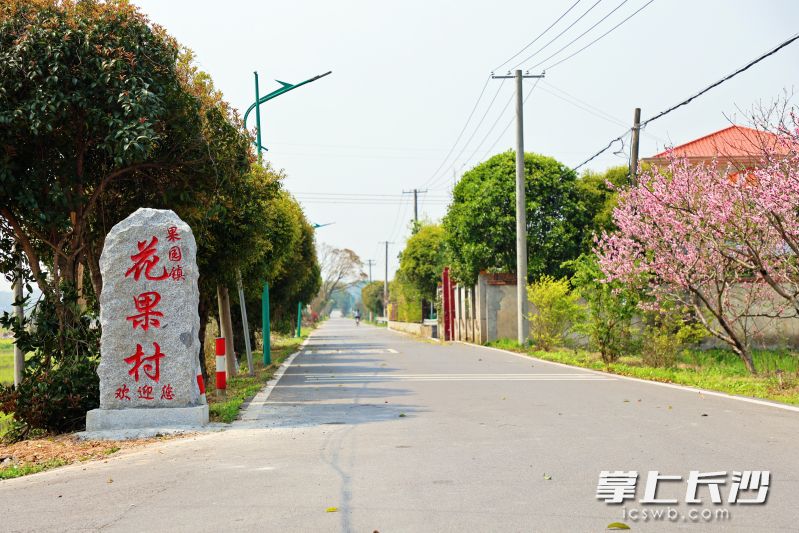 果園鎮(zhèn)花果村村牌,。