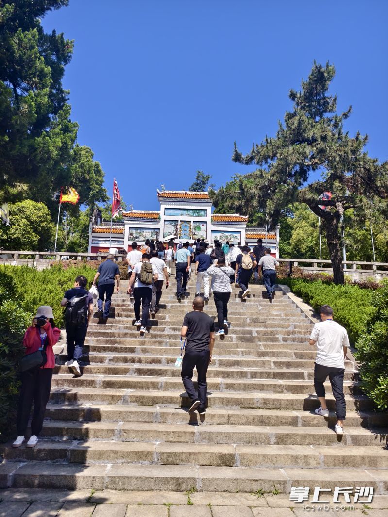 采風團參觀君山。