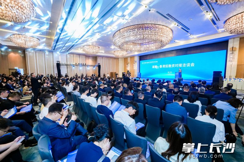 湖南—香港投融資對接洽談會在香港舉行,。 均為市商務(wù)局供圖