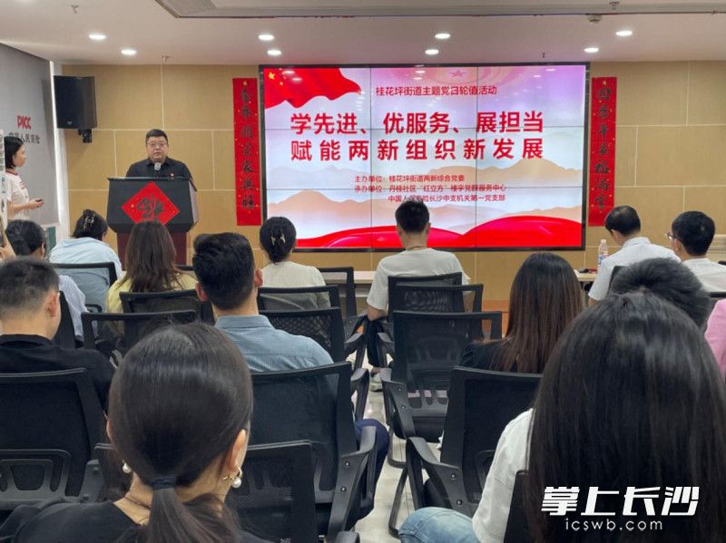 “紅立方”樓宇黨群服務(wù)中心開展桂花坪街道首場輪值主題黨日活動。