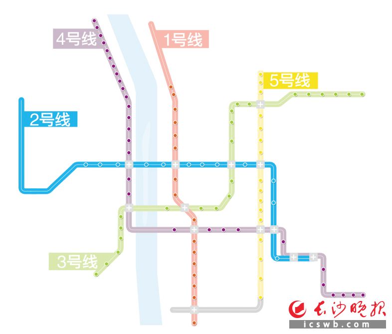 長(zhǎng)沙五彩地鐵網(wǎng)絡(luò) 制圖/王斌