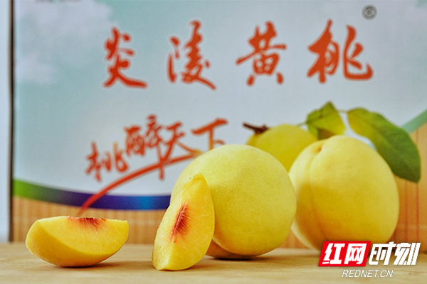炎陵黃桃黃肉紅心,，入口脆甜，甜中泛鮮香,。