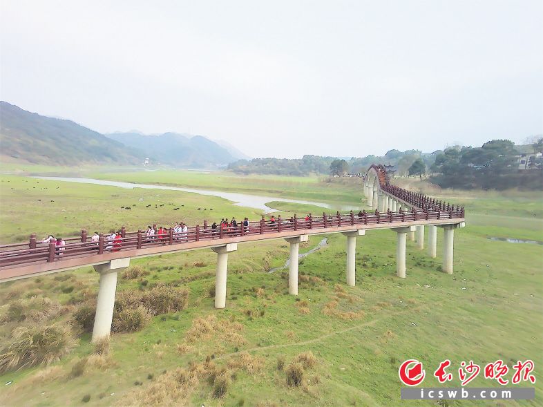 在寧鄉(xiāng)市巷子口鎮(zhèn)官山村南軒文化園,，蜿蜒曲折的官步橋最令人流連。長沙晚報全媒體記者 張禹 通訊員 李向 攝影報道