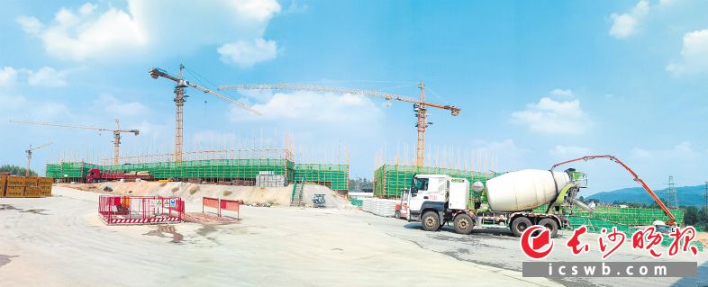湘華職?；覝^(qū)項目正在緊鑼密鼓地建設推進。張禹 攝